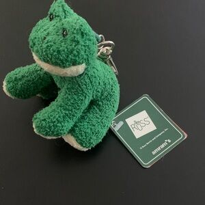 Russ Green Plush Frog Toy - on key chain